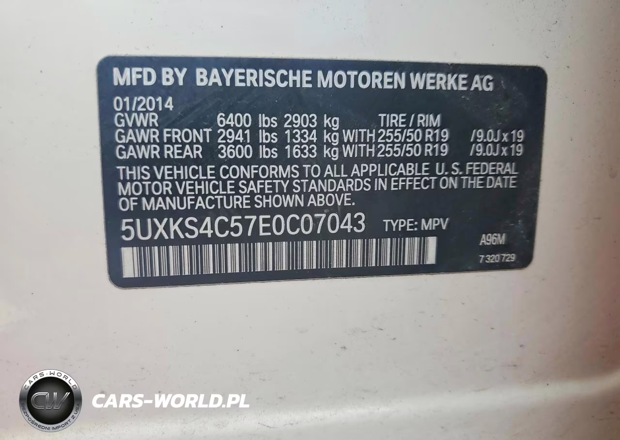 2014 BMW X5 xDrive35D VIN:5UXKS4C57E0C07043 - 13