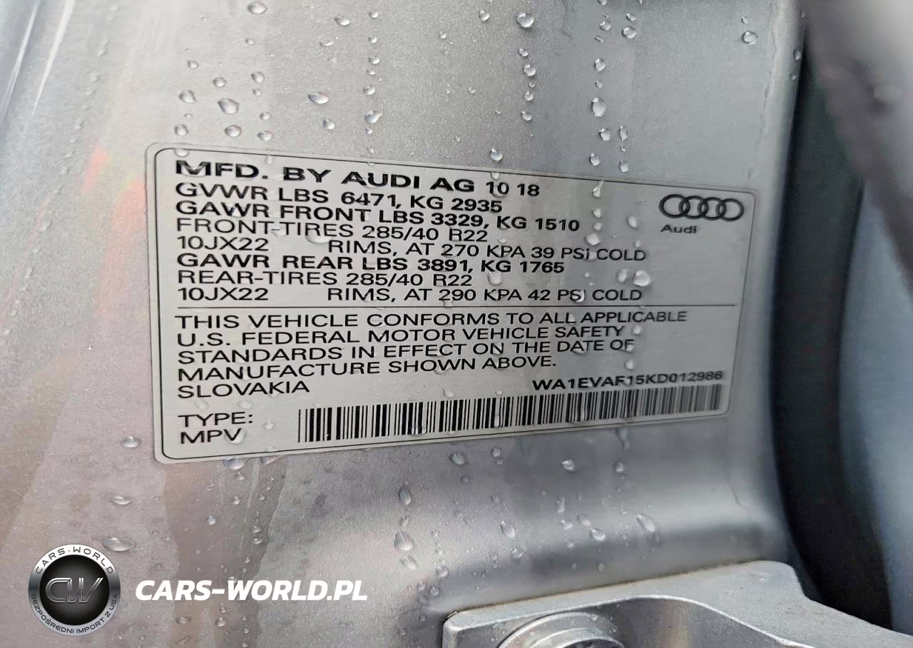 2019 Audi Q8 Premium Plus S-Line VIN:WA1EVAF15KD012986 - 12