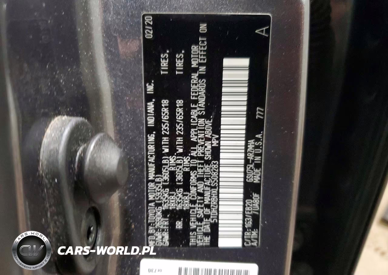 2020 Toyota Highlander Xle VIN:5TDHZRBHXLS508283 - 13