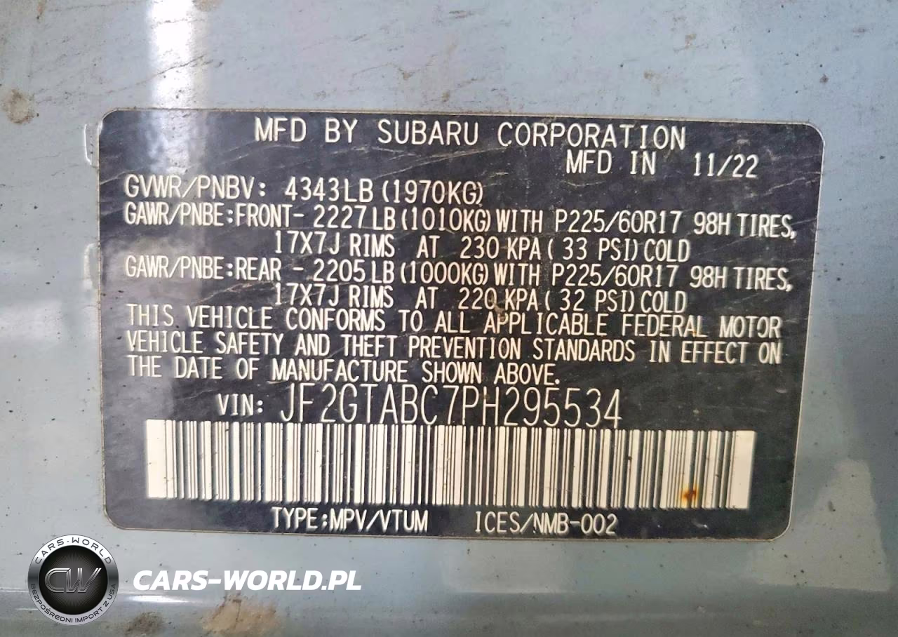2023 Subaru Crosstrek VIN:JF2GTABC7PH295534 - 13