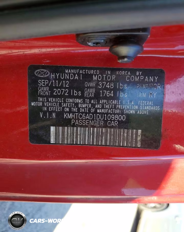 2013 Hyundai Veloster Base VIN:KMHTC6AD1DU109800 - 12