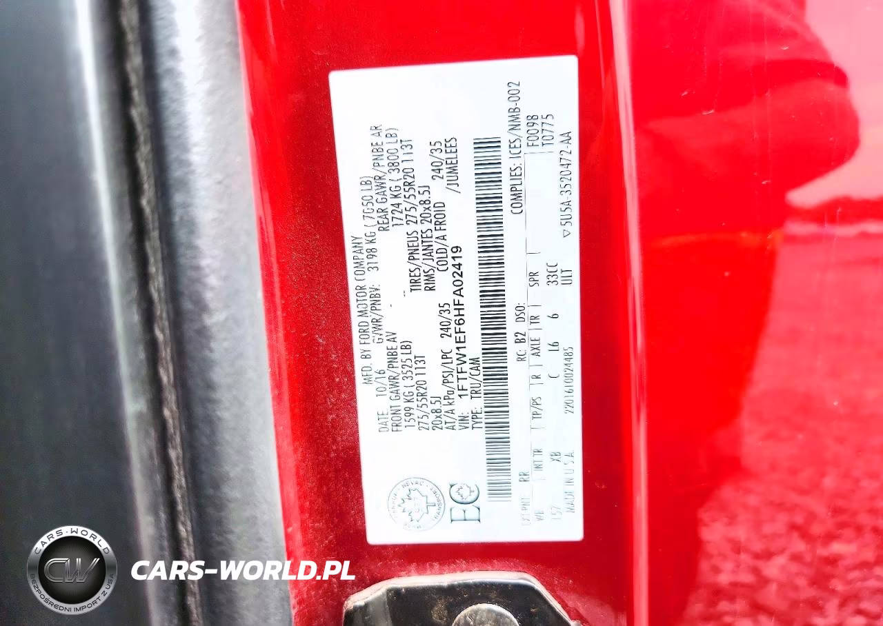2017 Ford F150 Supercrew VIN:1FTFW1EF6HFA02419 - 12