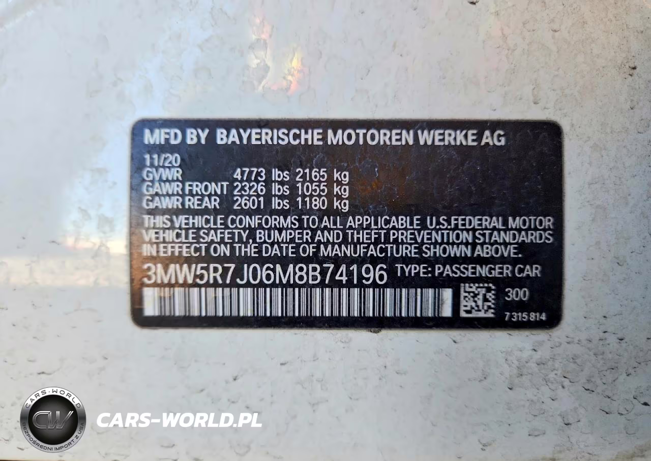 2021 BMW 330Xi VIN:3MW5R7J06M8B74196 - 12