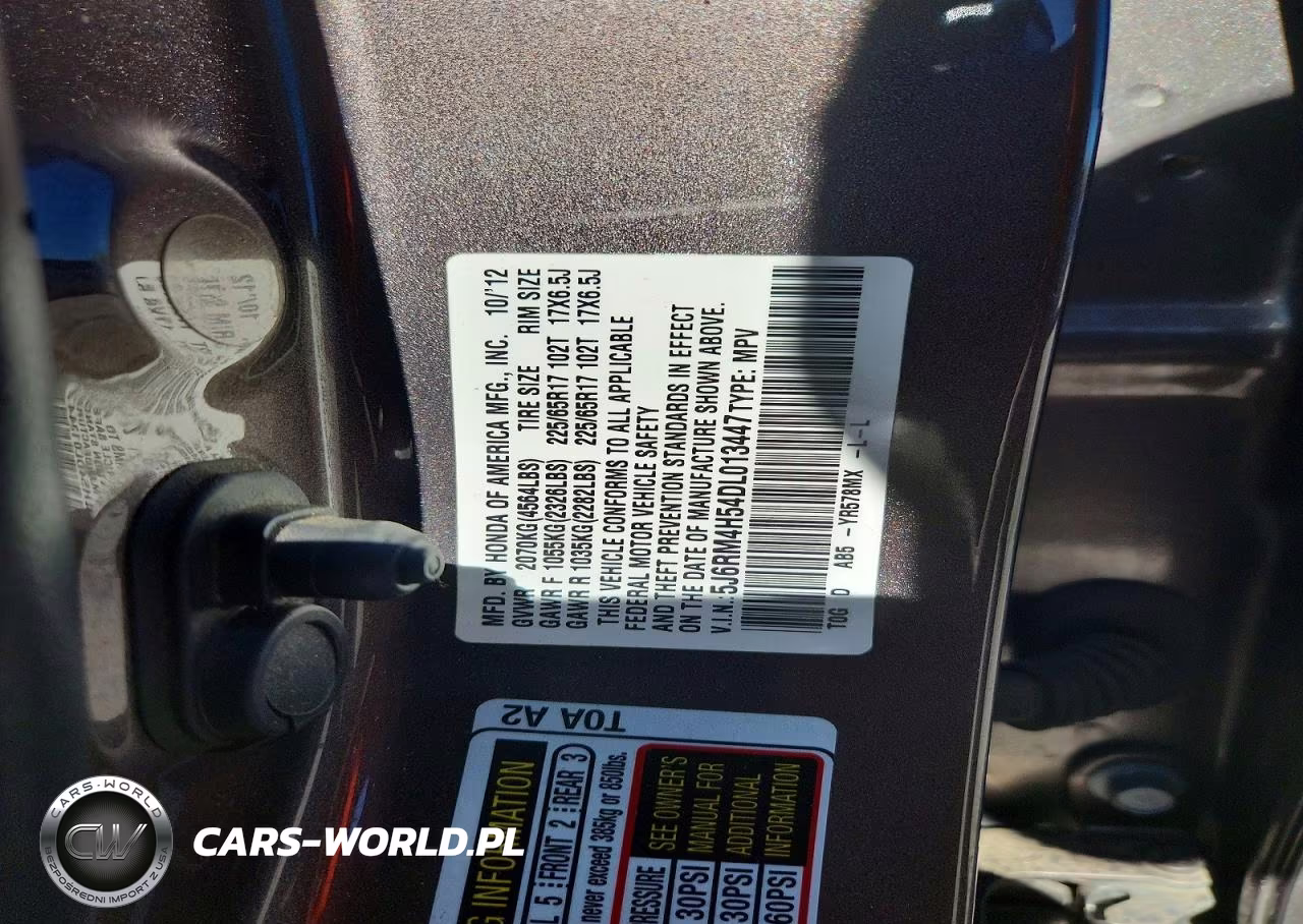 2013 Honda Cr-V Ex VIN:5J6RM4H54DL013447 - 14
