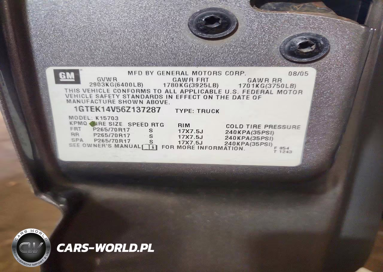 2006 GMC New Sierra K1500 VIN:1GTEK14V56Z137287 - 12