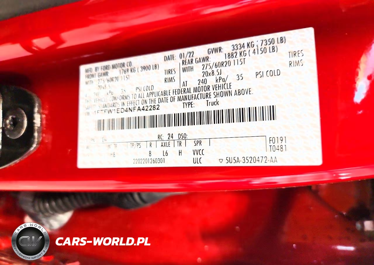 2022 Ford F150 Supercrew VIN:1FTFW1ED4NFA42282 - 12