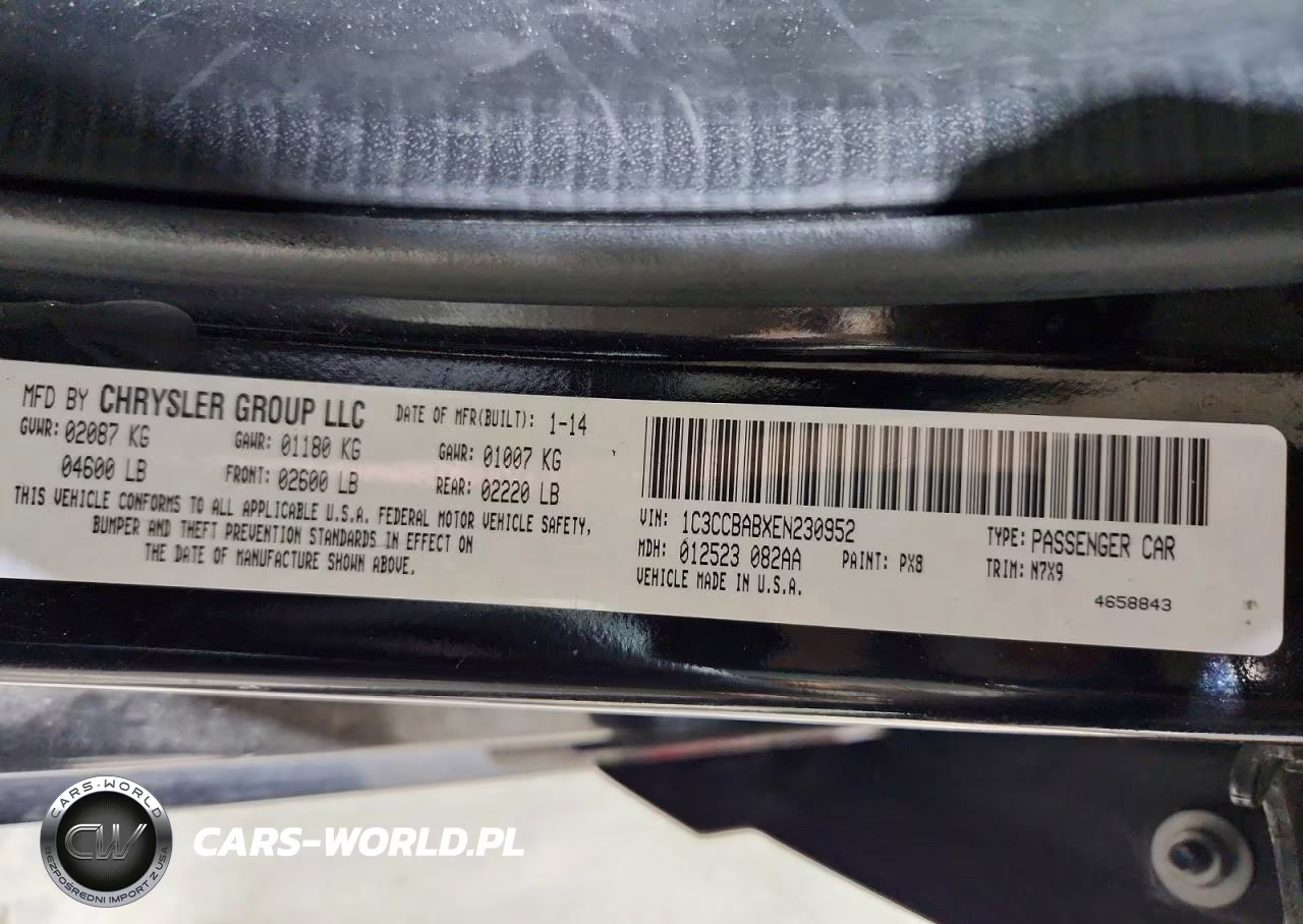 2014 Chrysler 200 Lx VIN:1C3CCBABXEN230952 - 12