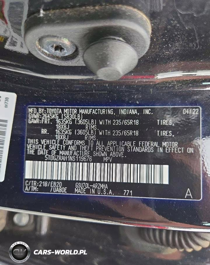 2022 Toyota Highlander Xle VIN:5TDGZRAH1NS119676 - 13