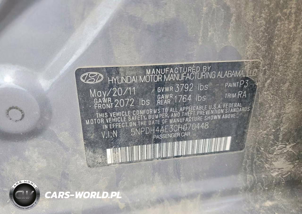 2012 Hyundai Elantra Gls VIN:5NPDH4AE3CH070448 - 12