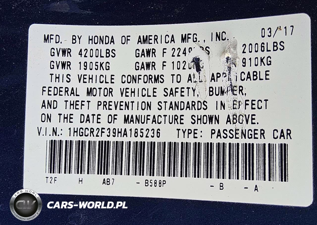 2017 Honda Accord Lx VIN:1HGCR2F39HA185236 - 12