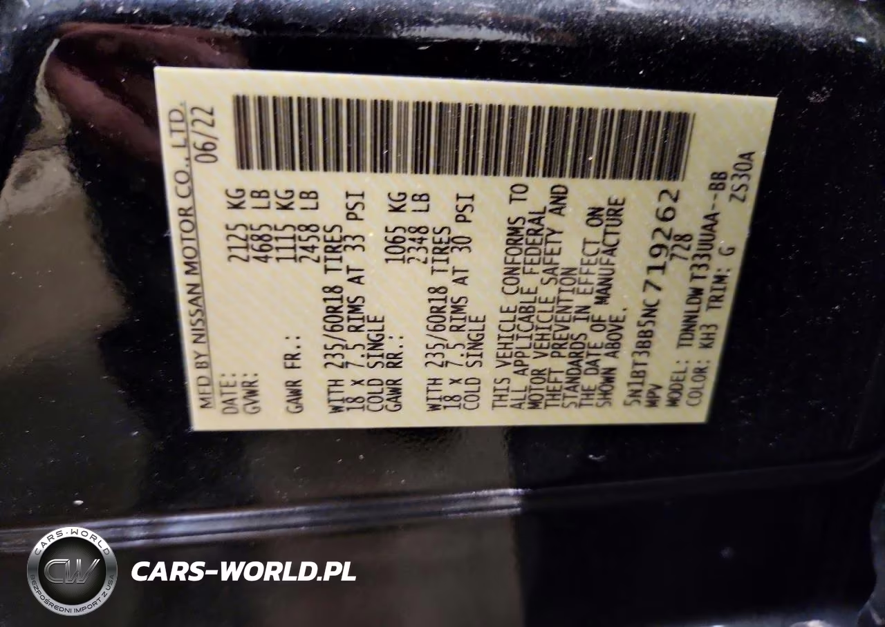 2022 Nissan Rogue Sv VIN:5N1BT3BB5NC719262 - 14