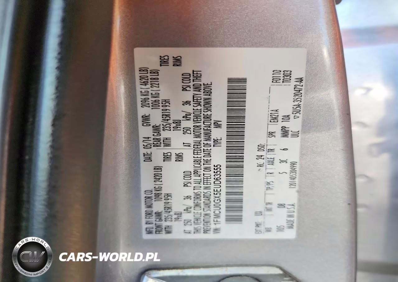 2014 Ford Escape Se VIN:1FMCU0GX5EUD63555 - 13