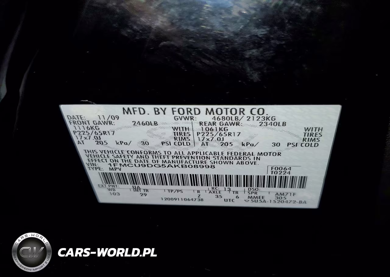 2010 Ford Escape Xlt VIN:1FMCU9DG5AKB08998 - 14