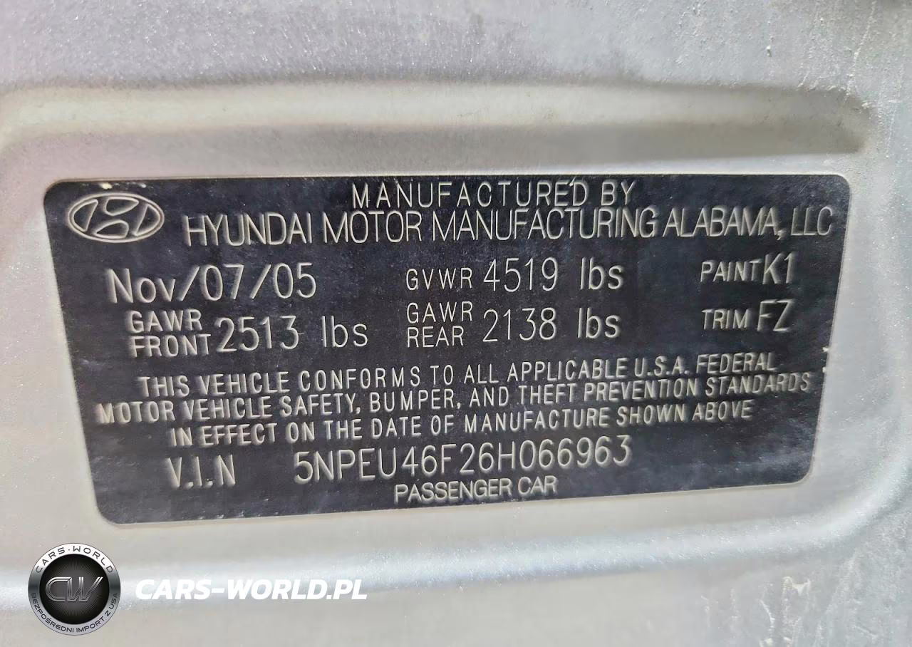 2006 Hyundai Sonata Gls V6 VIN:5NPEU46F26H066963 - 12
