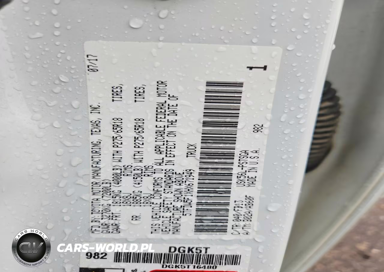 2017 Toyota Tundra Sr5 VIN:5TFDW5F1XHX671949 - 12