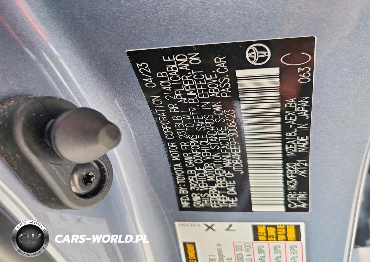 2023 Toyota Corolla Le VIN:JTDB4MEE9P3008423 - 12