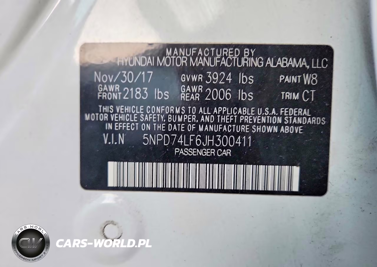 2018 Hyundai Elantra Se VIN:5NPD74LF6JH300411 - 12