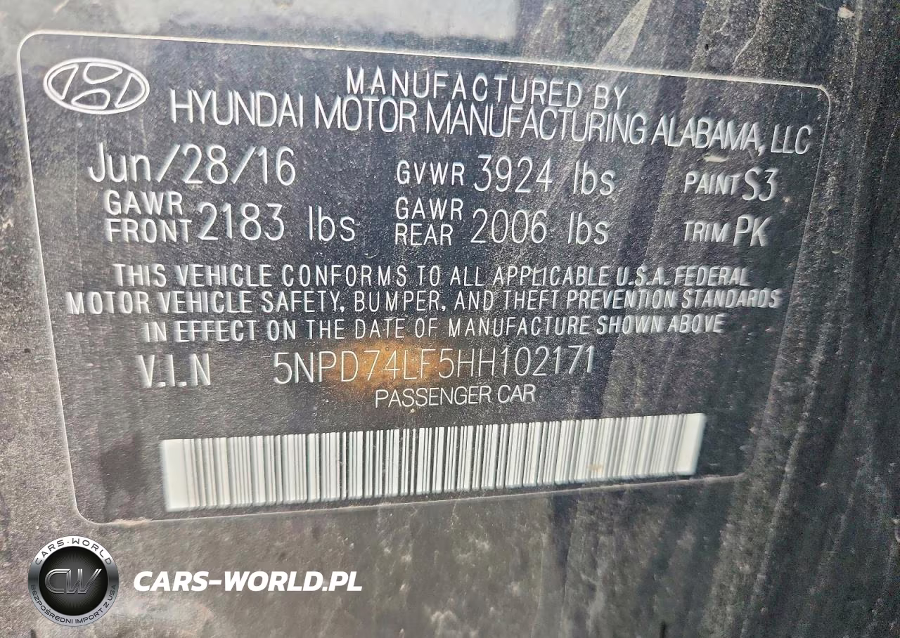 2017 Hyundai Elantra Se VIN:5NPD74LF5HH102171 - 13