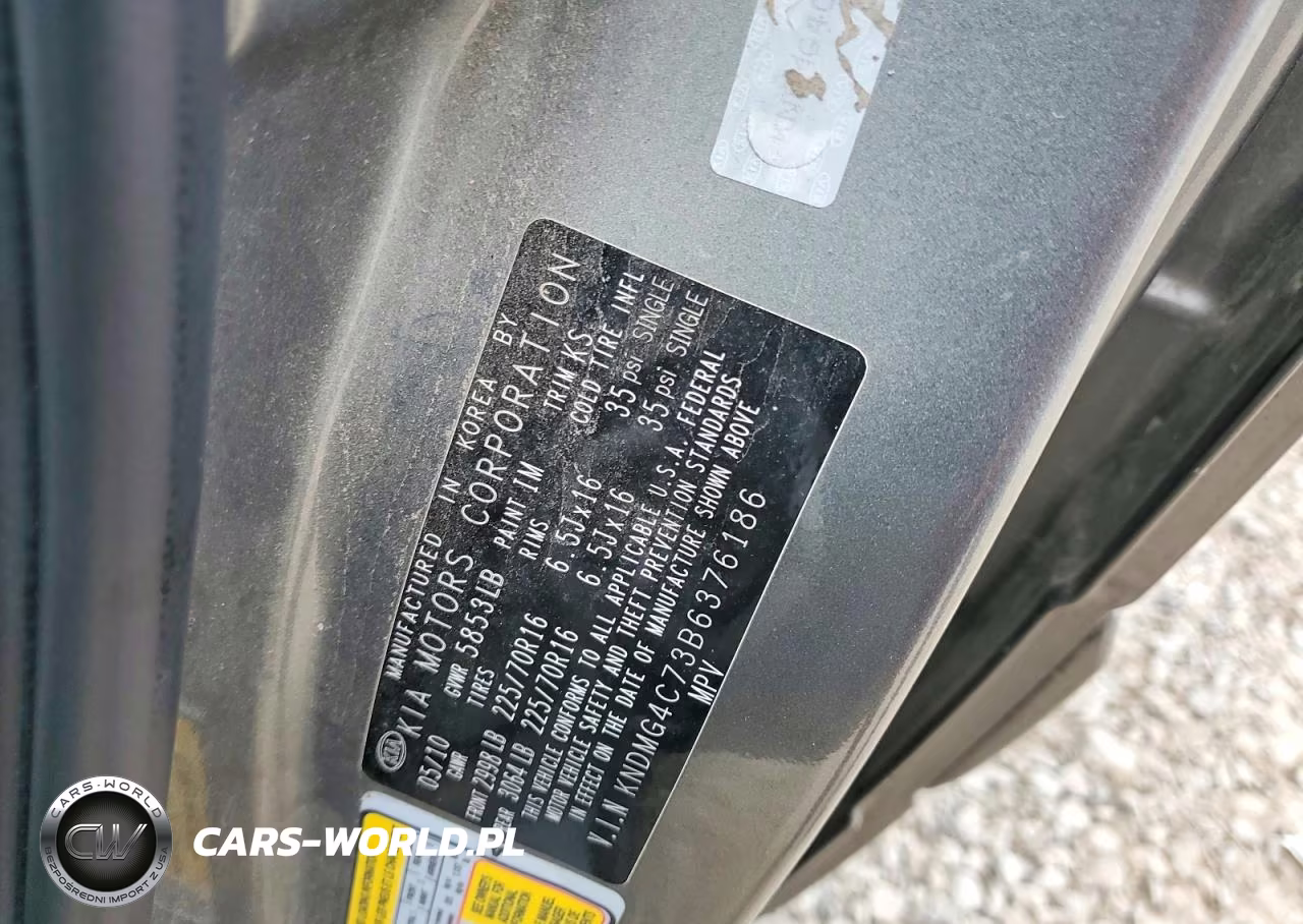 2011 Kia Sedona Lx VIN:KNDMG4C73B6376186 - 13