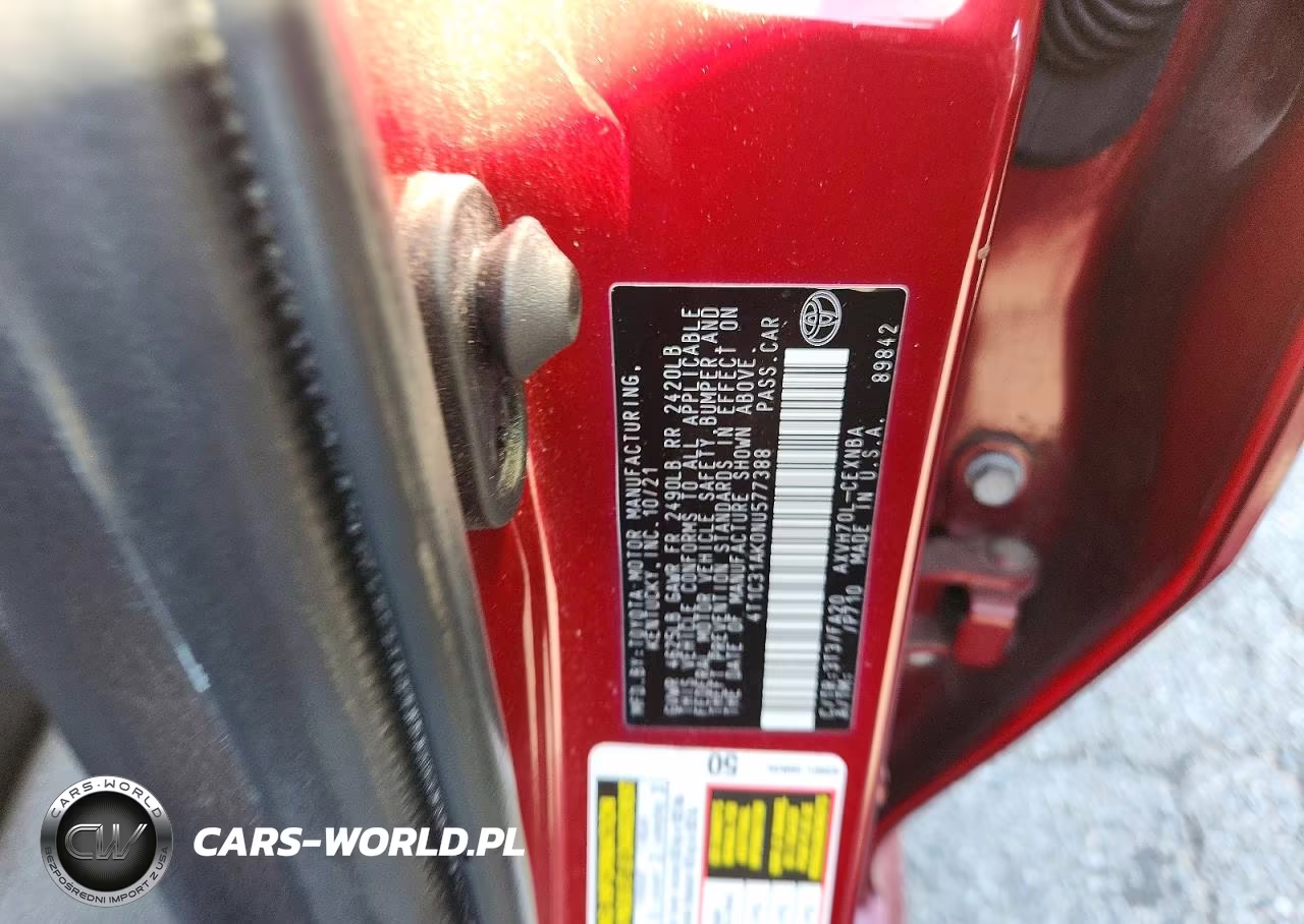 2022 Toyota Camry Le VIN:4T1C31AK0NU577388 - 13