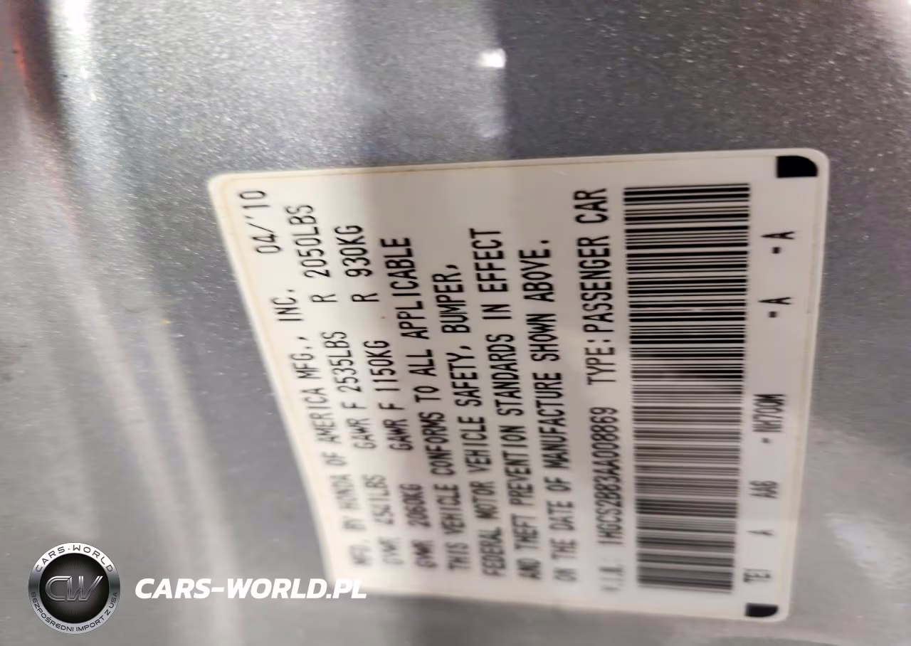 2010 Honda Accord 3.5 Ex-L VIN:1HGCS2B83AA008869 - 12