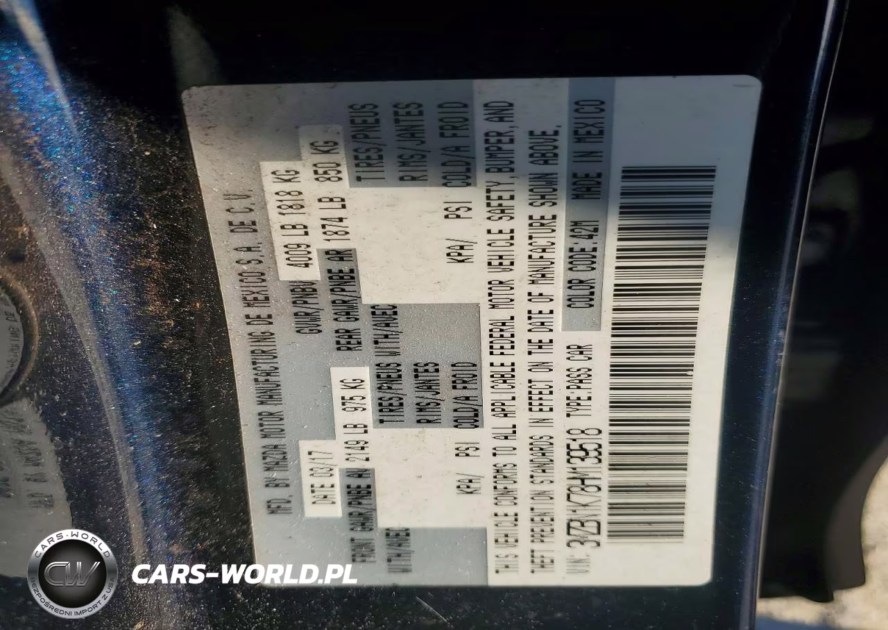 2017 Mazda 3 Sport VIN:3MZBN1K78HM139518 - 12