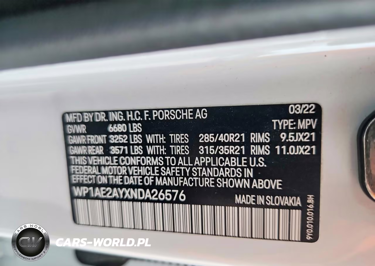 2022 Porsche Cayenne E-Hybrid VIN:WP1AE2AYXNDA26576 - 14