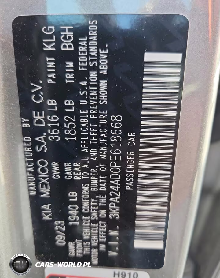 2023 Kia Rio S VIN:3KPA24AD0PE618668 - 12
