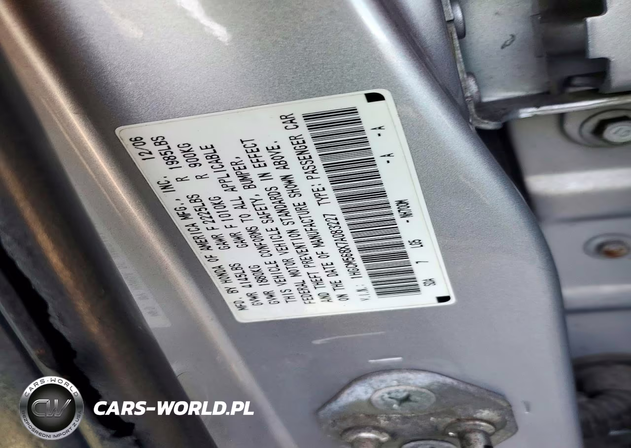 2007 Honda Accord Ex VIN:1HGCM568X7A083227 - 12