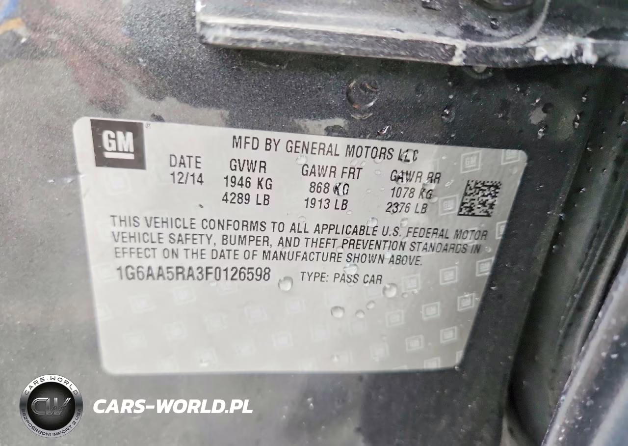2015 Cadillac Ats VIN:1G6AA5RA3F0126598 - 12