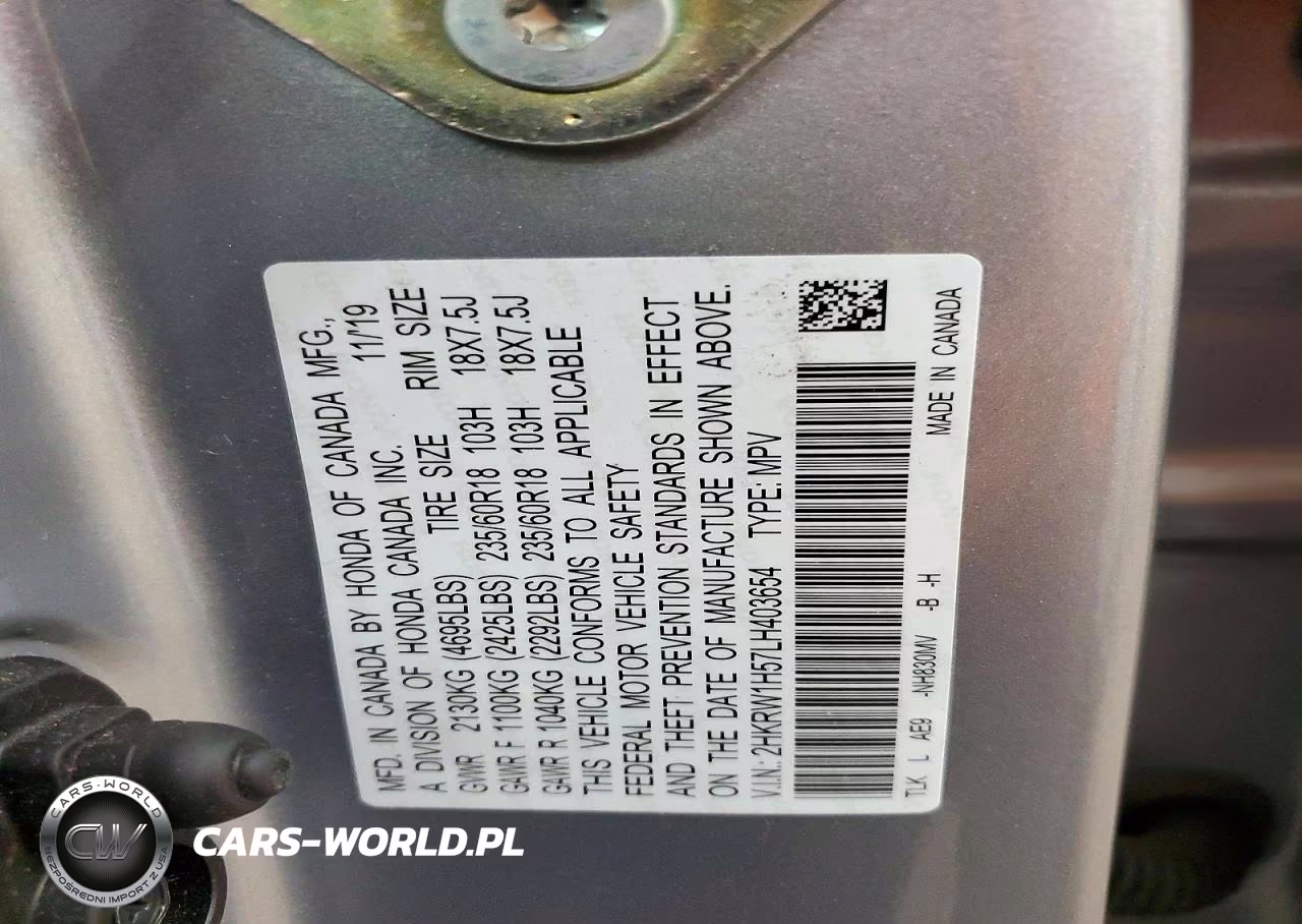 2020 Honda Cr-V Ex VIN:2HKRW1H57LH403654 - 14