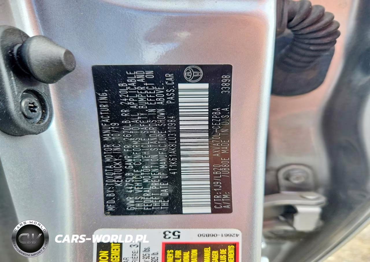 2020 Toyota Camry Xse VIN:4T1K61AK8LU310984 - 12