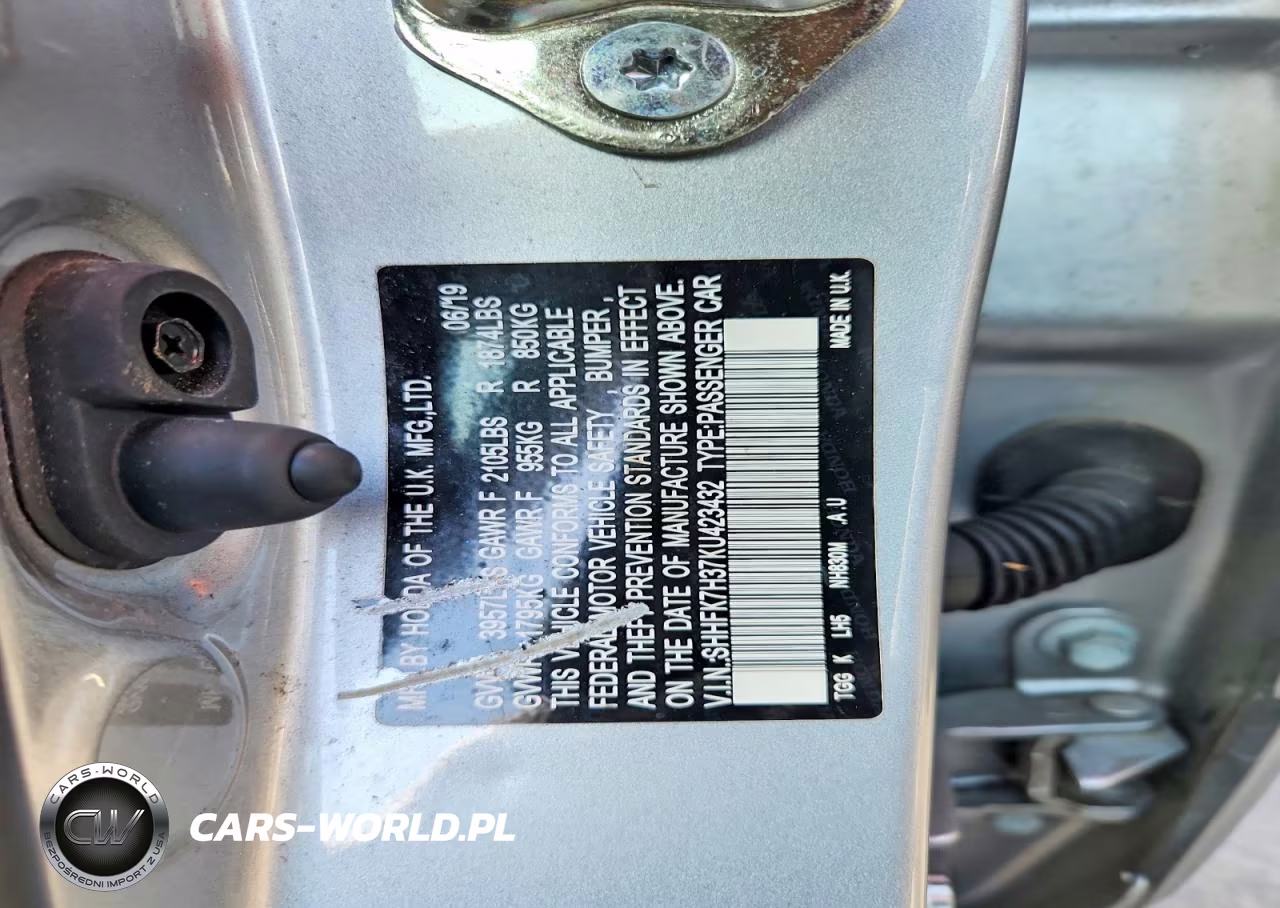 2019 Honda Civic Lx VIN:SHHFK7H37KU423432 - 13