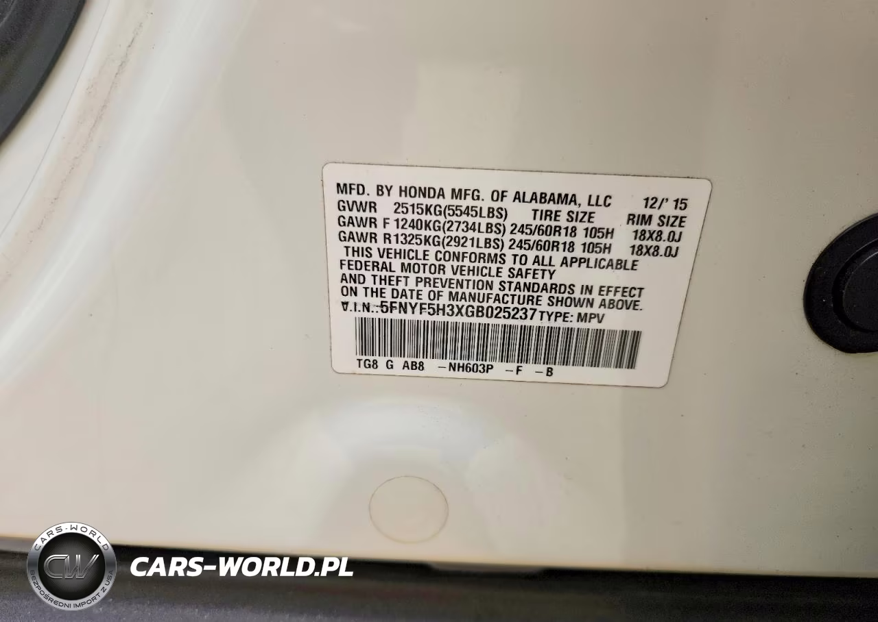 2016 Honda Pilot Ex VIN:5FNYF5H3XGB025237 - 13
