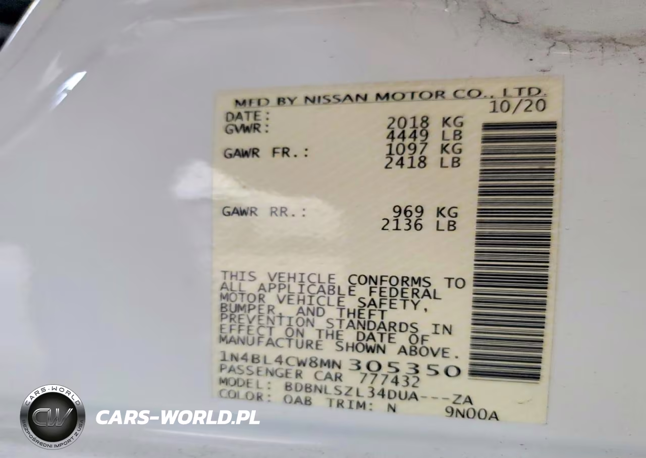 2021 Nissan Altima Sr VIN:1N4BL4CW8MN305350 - 13
