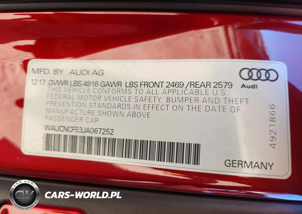 2018 Audi A5 Prestige VIN:WAUCNCF53JA067252 - 13