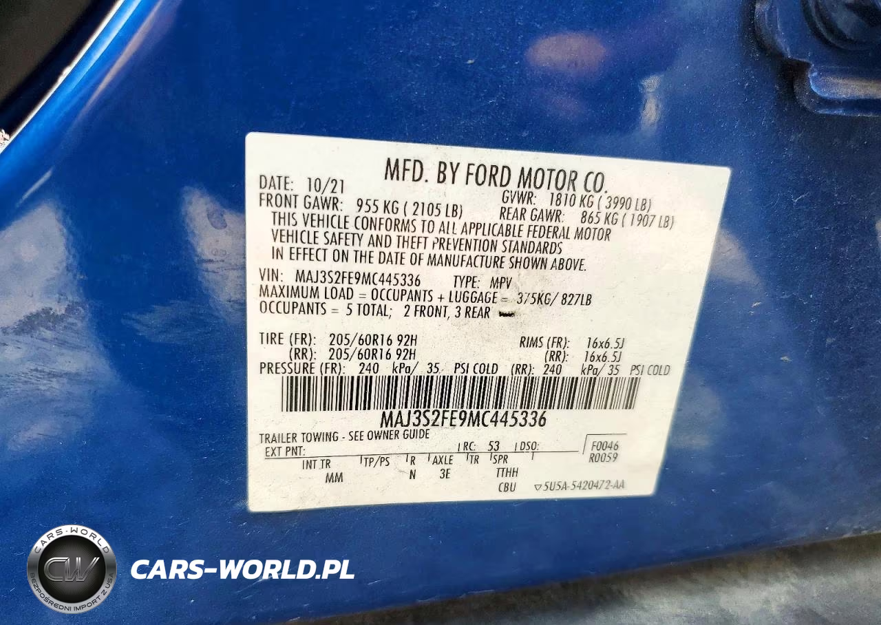 2021 Ford Ecosport S VIN:MAJ3S2FE9MC445336 - 13
