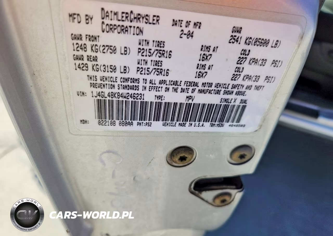 2004 Jeep Liberty Sport VIN:1J4GL48K84W246231 - 12
