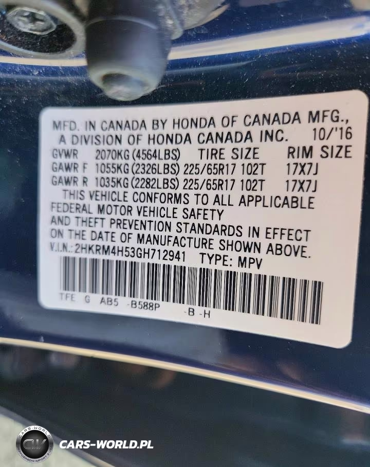 2016 Honda Cr-V Ex VIN:2HKRM4H53GH712941 - 12