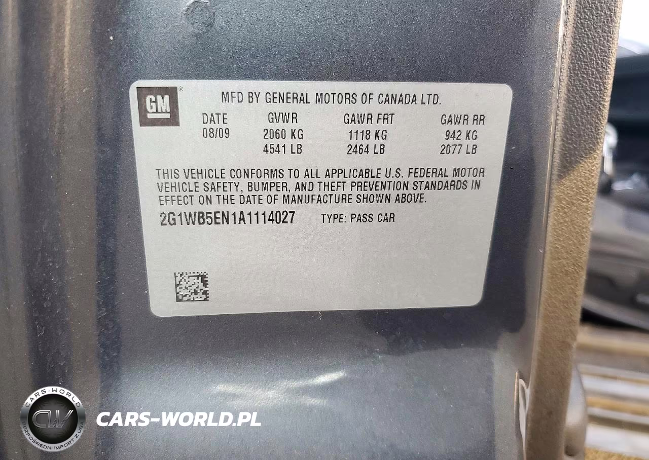 2010 Chevrolet Impala Lt VIN:2G1WB5EN1A1114027 - 12