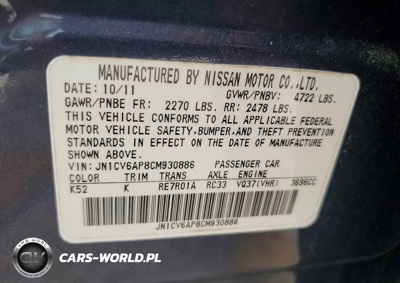 2012 Infiniti G37 Sedan Journey VIN:JN1CV6AP8CM930886 - 13