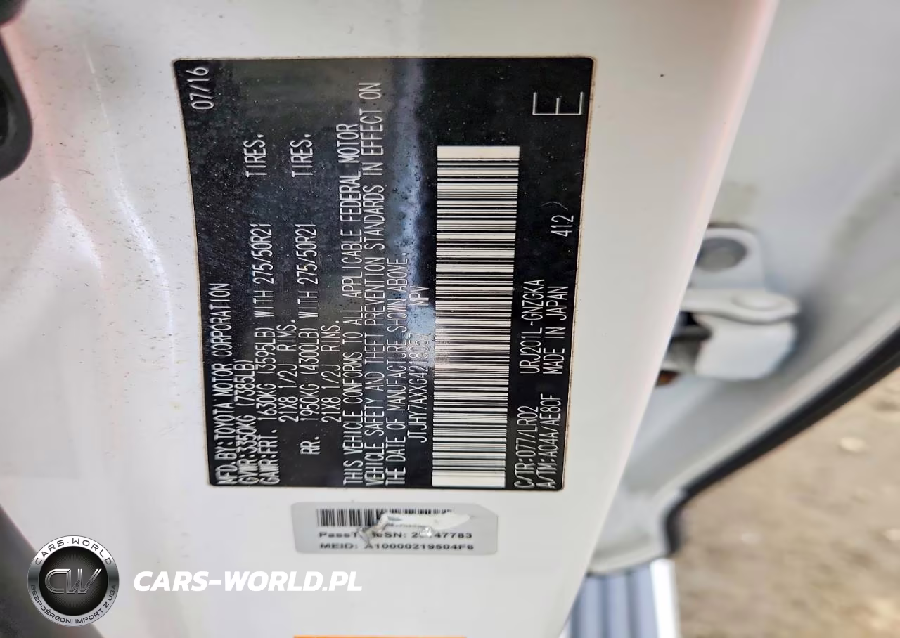 2016 Lexus Lx 570 VIN:JTJHY7AXXG4218057 - 13