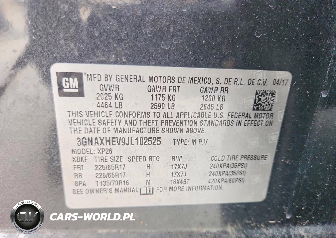 2018 Chevrolet Equinox Ls VIN:3GNAXHEV9JL102525 - 13