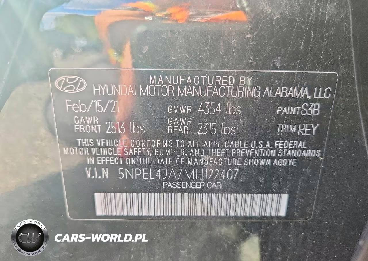 2021 Hyundai Sonata Sel VIN:5NPEL4JA7MH122407 - 12