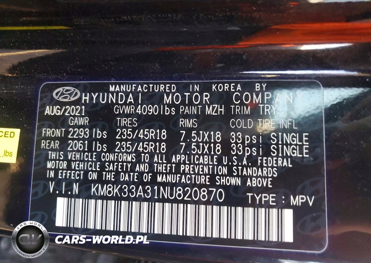 2022 Hyundai Kona N Line VIN:KM8K33A31NU820870 - 13