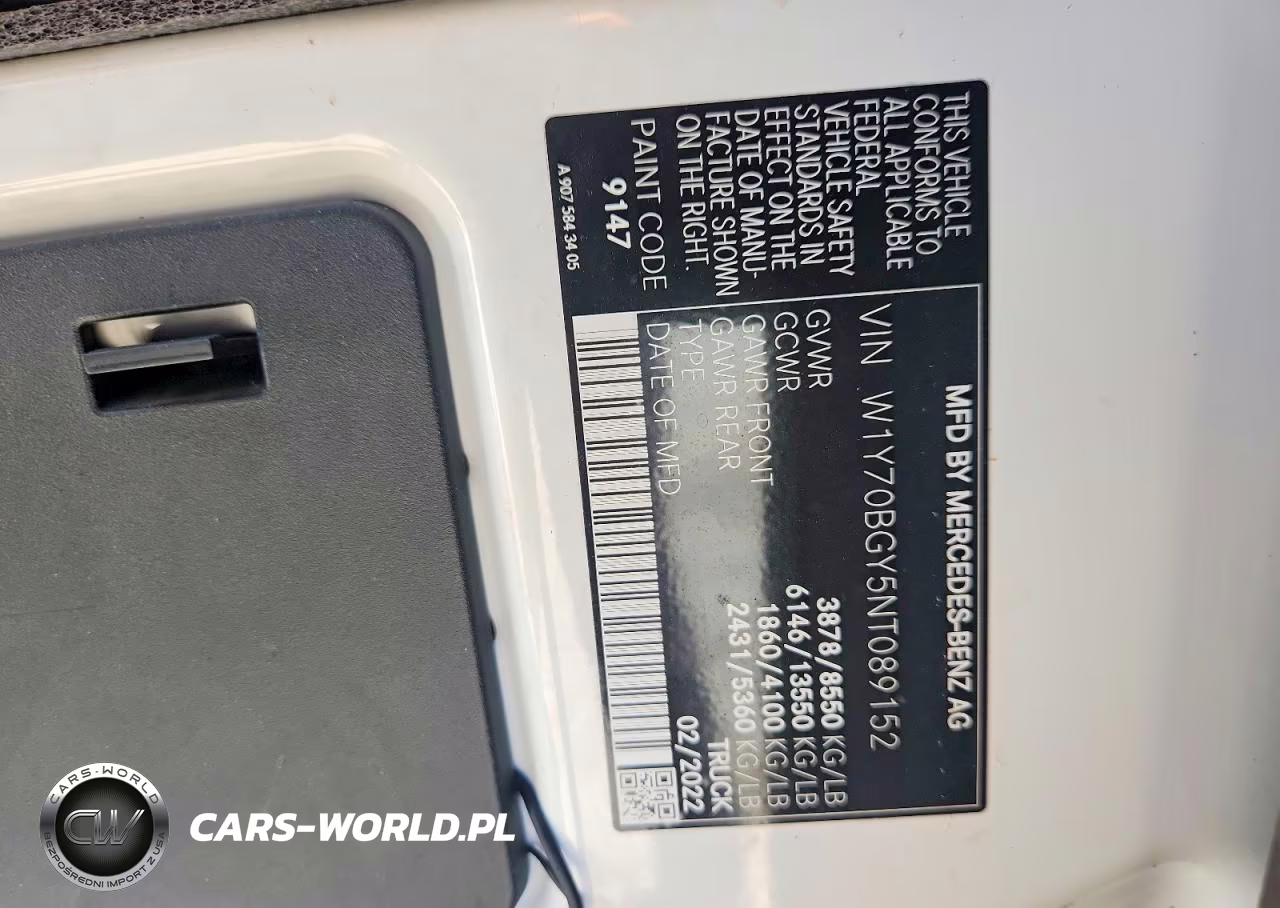 2022 Mercedes-Benz Sprinter 1500 VIN:W1Y70BGY5NT089152 - 14