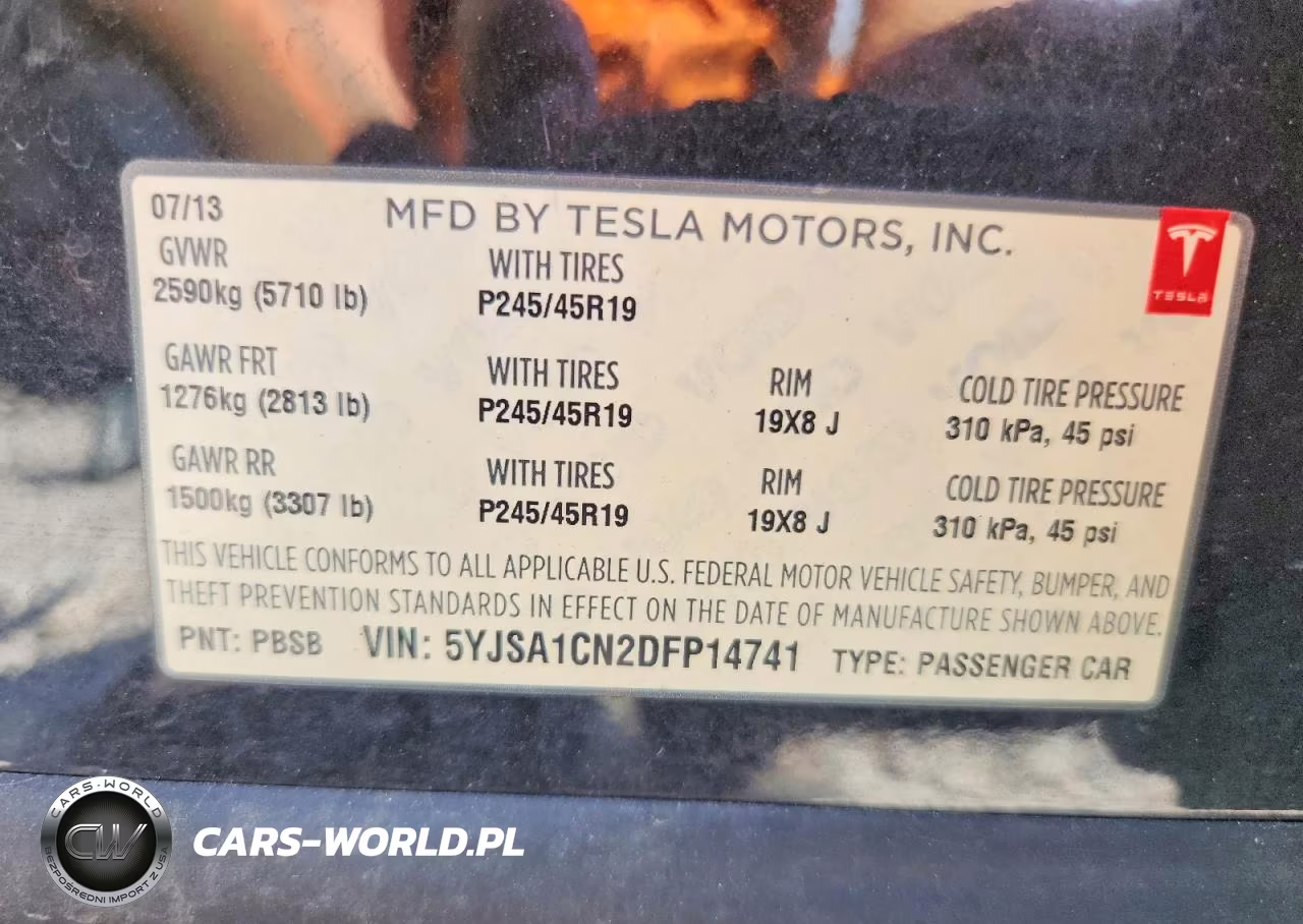 2013 Tesla Model S VIN:5YJSA1CN2DFP14741 - 12