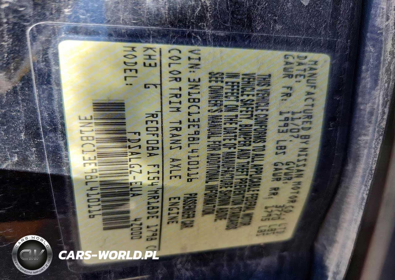 2008 Nissan Versa 1.8 S VIN:3N1BC13E98L410116 - 13