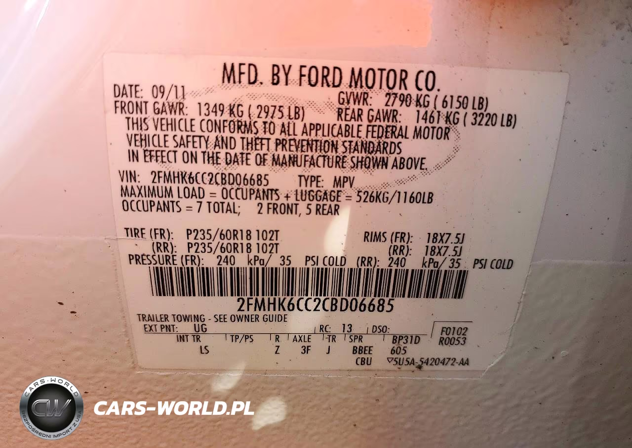 2012 Ford Flex Sel VIN:2FMHK6CC2CBD06685 - 13