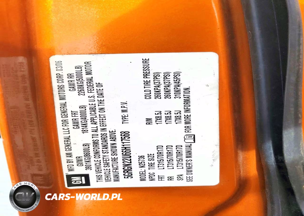 2006 Hummer H2 Sut VIN:5GRGN22U66H117568 - 12